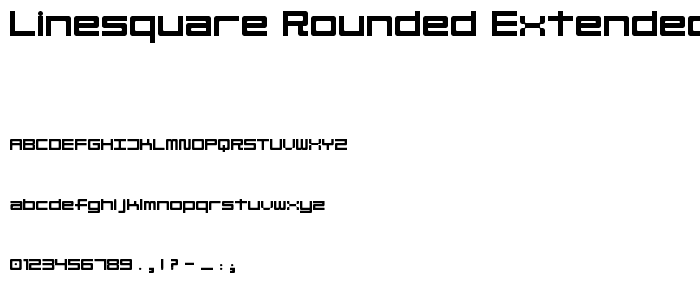 Linesquare Rounded Extended Regular font